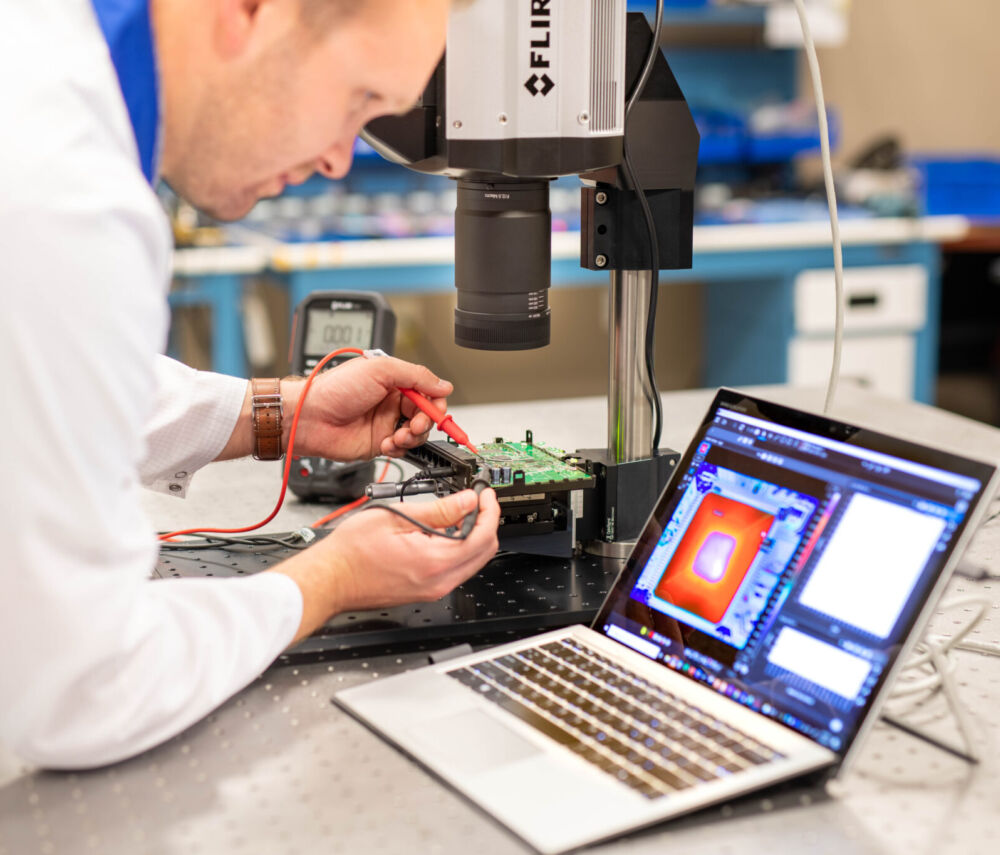 FLIR X Camera and 50mm Macro inspecting